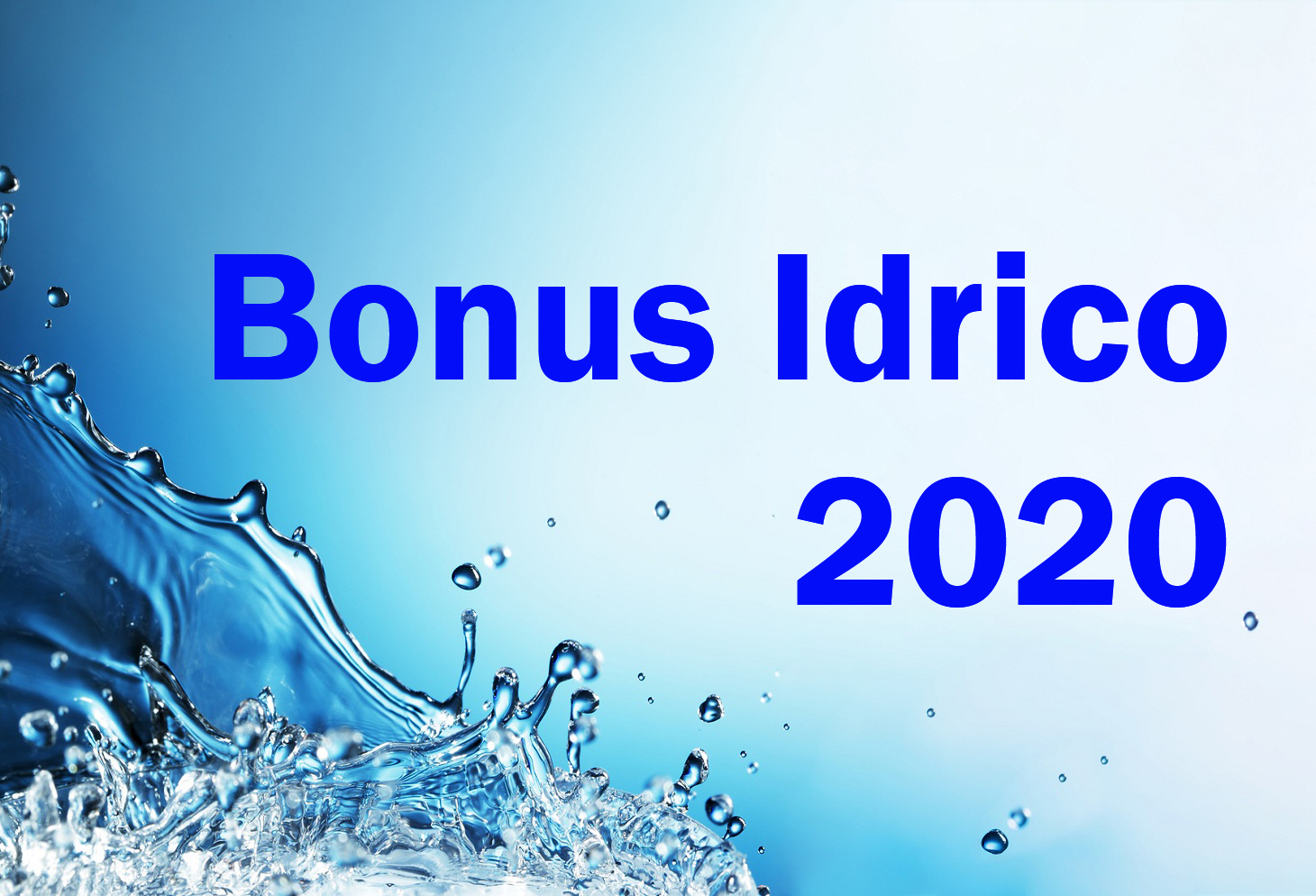 CONCESSIONE DEL BONUS IDRICO INTEGRATIVO 2020